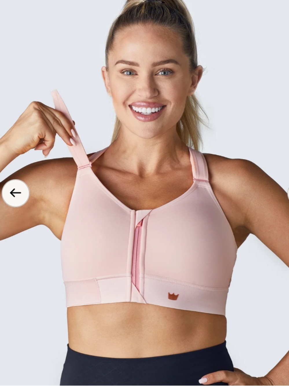 Shefit Flex Medium Impact Sports Bra In Color Blush